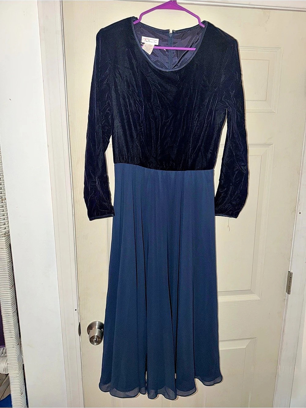 Talbots Blue Holiday Maxi Dress NWT 8